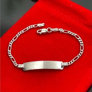 Sterling silver figaro 925 baby bracelet plata pulsera de bebe